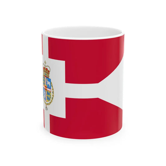 Standard of the Crown Prince of Denmark 2025 (Denmark) White Coffee Mug 11oz - Go Mug Yourself