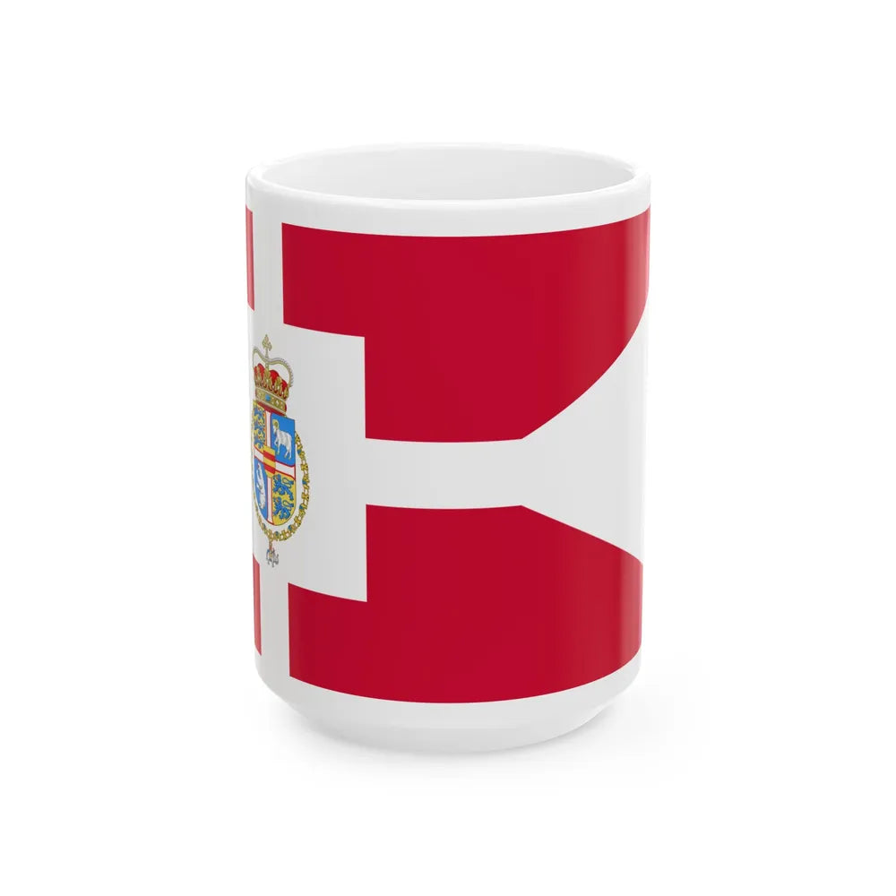 Standard of the Crown Prince of Denmark 2025 (Denmark) White Coffee Mug 15oz - Go Mug Yourself