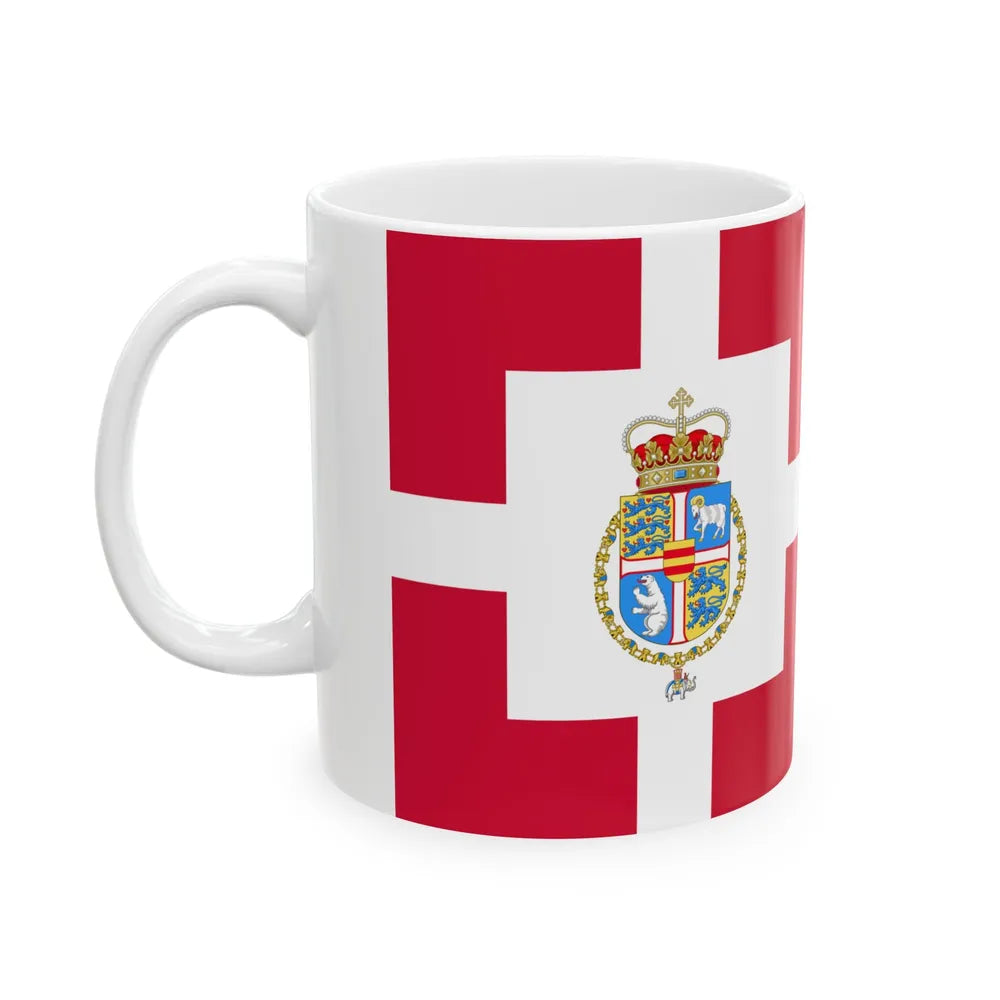 Standard of the Crown Prince of Denmark 2025 (Denmark) White Coffee Mug - Go Mug Yourself