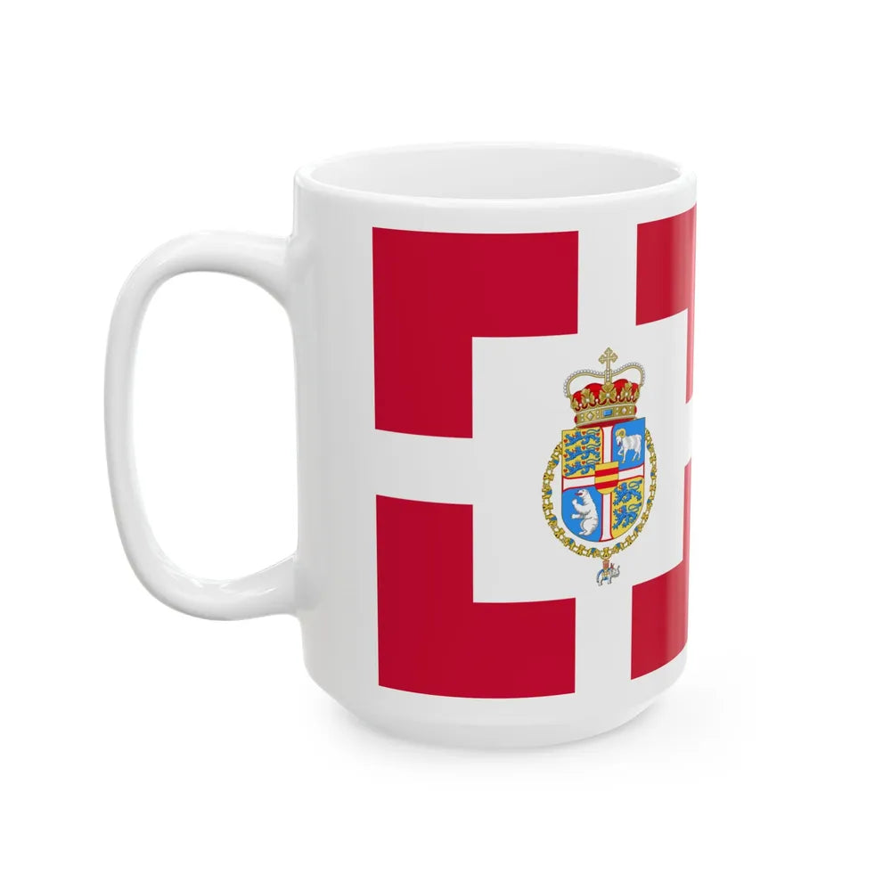 Standard of the Crown Prince of Denmark 2025 (Denmark) White Coffee Mug - Go Mug Yourself
