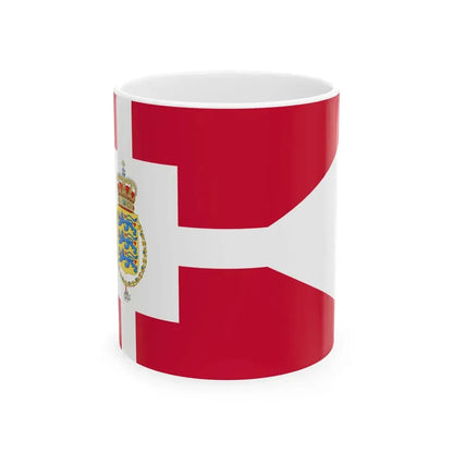 Standard of the Crown Prince of Denmark (Denmark) White Coffee Mug 11oz - Go Mug Yourself