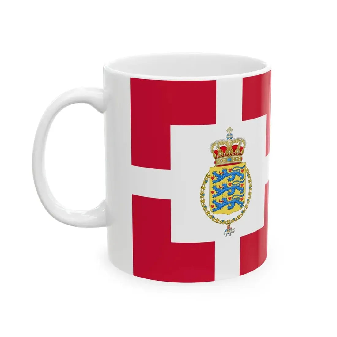 Standard of the Crown Prince of Denmark (Denmark) White Coffee Mug - Go Mug Yourself