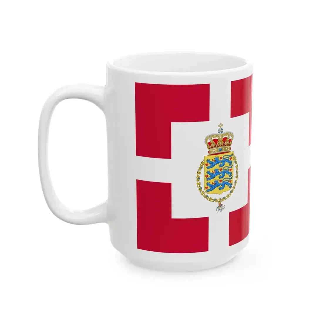 Standard of the Crown Prince of Denmark (Denmark) White Coffee Mug - Go Mug Yourself