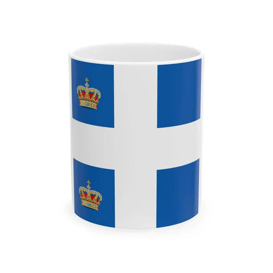 Standard of the Crown Prince of Greece 1914 pattern (Greece) White Coffee Mug 11oz - Go Mug Yourself