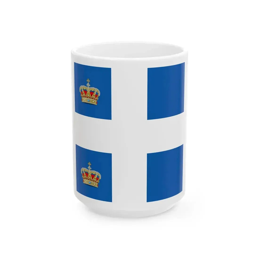 Standard of the Crown Prince of Greece 1914 pattern (Greece) White Coffee Mug 15oz - Go Mug Yourself