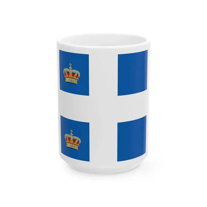 Standard of the Crown Prince of Greece 1914 pattern (Greece) White Coffee Mug 15oz - Go Mug Yourself