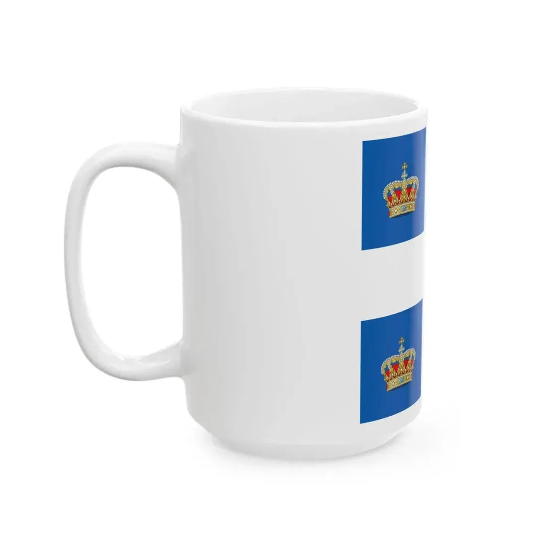 Standard of the Crown Prince of Greece 1914 pattern (Greece) White Coffee Mug - Go Mug Yourself