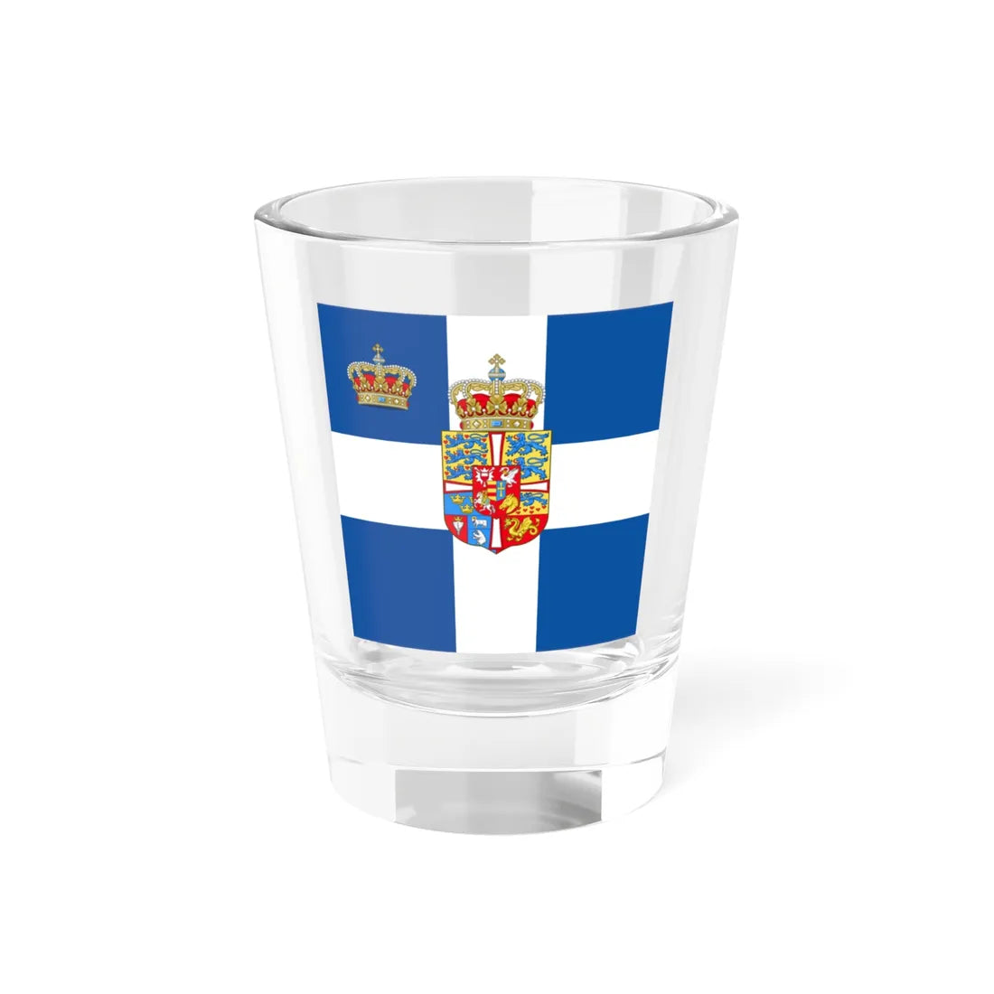 Standard of the Crown Prince of Greece 1936-1967 (Greece) Shot Glass 1.5oz 1.5oz - Go Mug Yourself