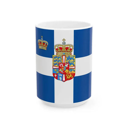 Standard of the Crown Prince of Greece 1936-1967 (Greece) White Coffee Mug 15oz - Go Mug Yourself