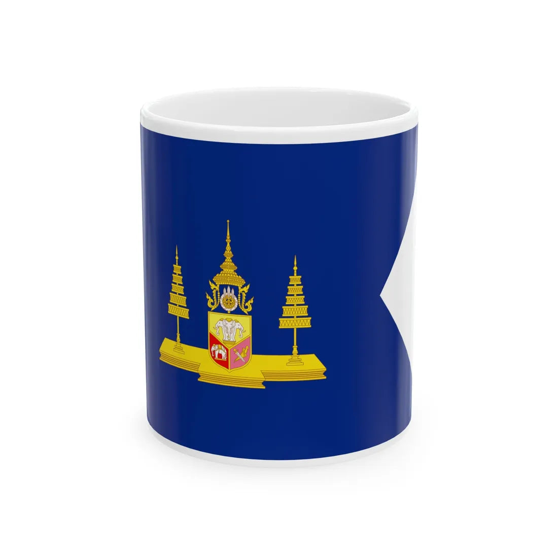 Standard of the Crown Princess of Siam (Cambodia) White Coffee Mug 11oz - Go Mug Yourself
