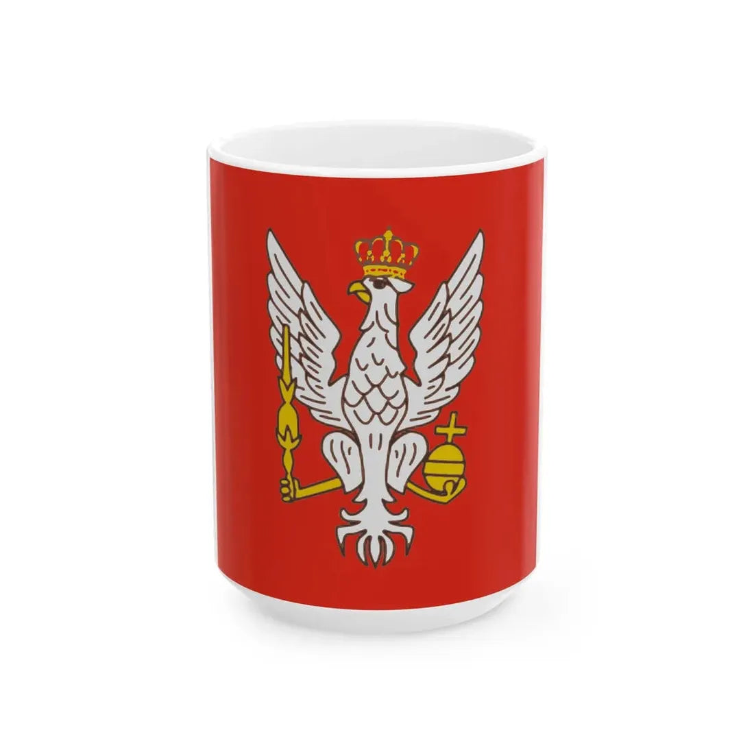 Standard of the Duchy of Warsaw (Poland) White Coffee Mug 15oz - Go Mug Yourself