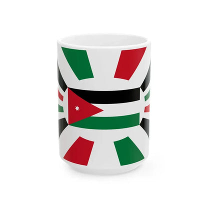 Standard of the Emir of Transjordan (Jordan) White Coffee Mug 15oz - Go Mug Yourself
