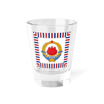 Standard of the Federal Secretary of National Defense of SFR Yugoslavia (Yugoslavia) Shot Glass 1.5oz 1.5oz - Go Mug Yourself