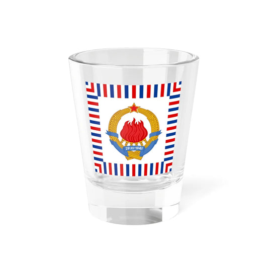 Standard of the Federal Secretary of National Defense of SFR Yugoslavia (Yugoslavia) Shot Glass 1.5oz 1.5oz - Go Mug Yourself