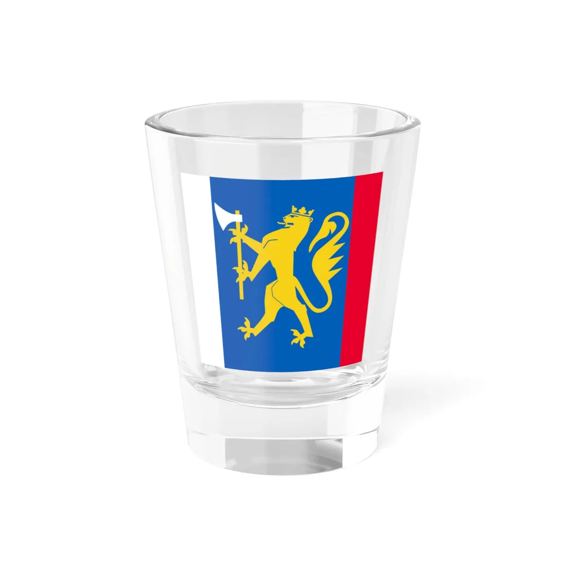 Standard of the Finnmark Home Guard District 17 (Norway) Shot Glass 1.5oz 1.5oz - Go Mug Yourself