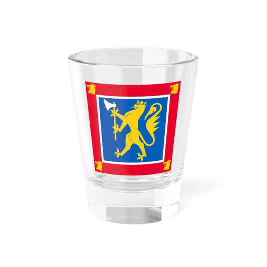 Standard of the Finnmark Land Command (Norway) Shot Glass 1.5oz 1.5oz - Go Mug Yourself