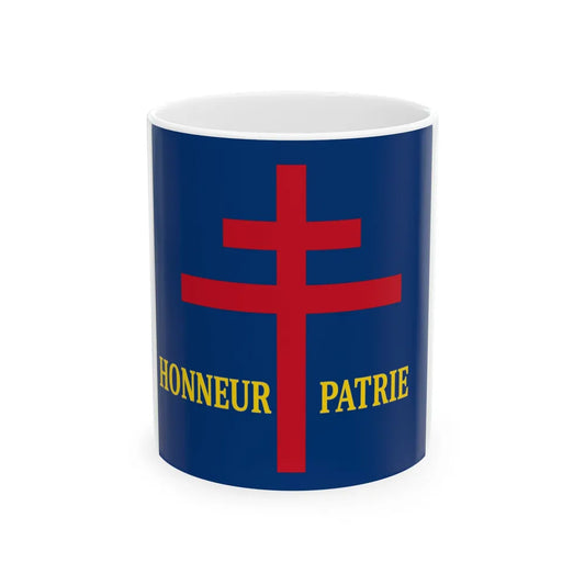 Standard of the Free French Government of Chad 1940-1942 (Chad) White Coffee Mug 11oz - Go Mug Yourself