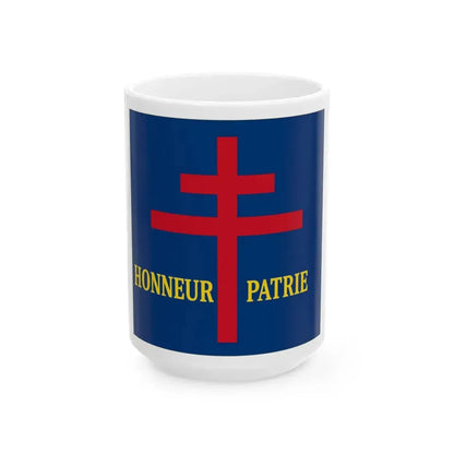 Standard of the Free French Government of Chad 1940-1942 (Chad) White Coffee Mug 15oz - Go Mug Yourself