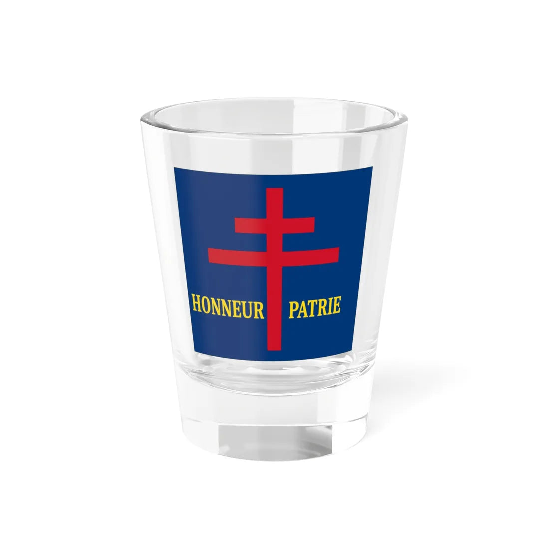 Standard of the Free French Government of Chad 1940-1942 (France) Shot Glass 1.5oz 1.5oz - Go Mug Yourself