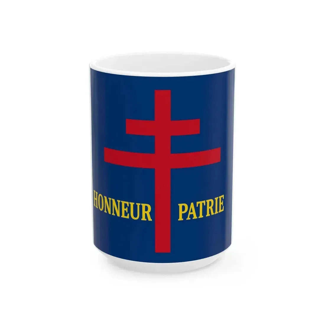 Standard of the Free French Government of Chad 1940-1942 (France) White Coffee Mug 15oz - Go Mug Yourself