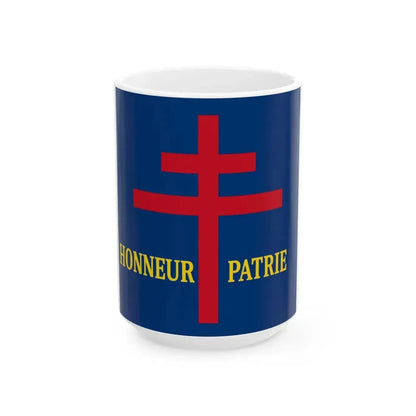 Standard of the Free French Government of Chad 1940-1942 (France) White Coffee Mug 15oz - Go Mug Yourself