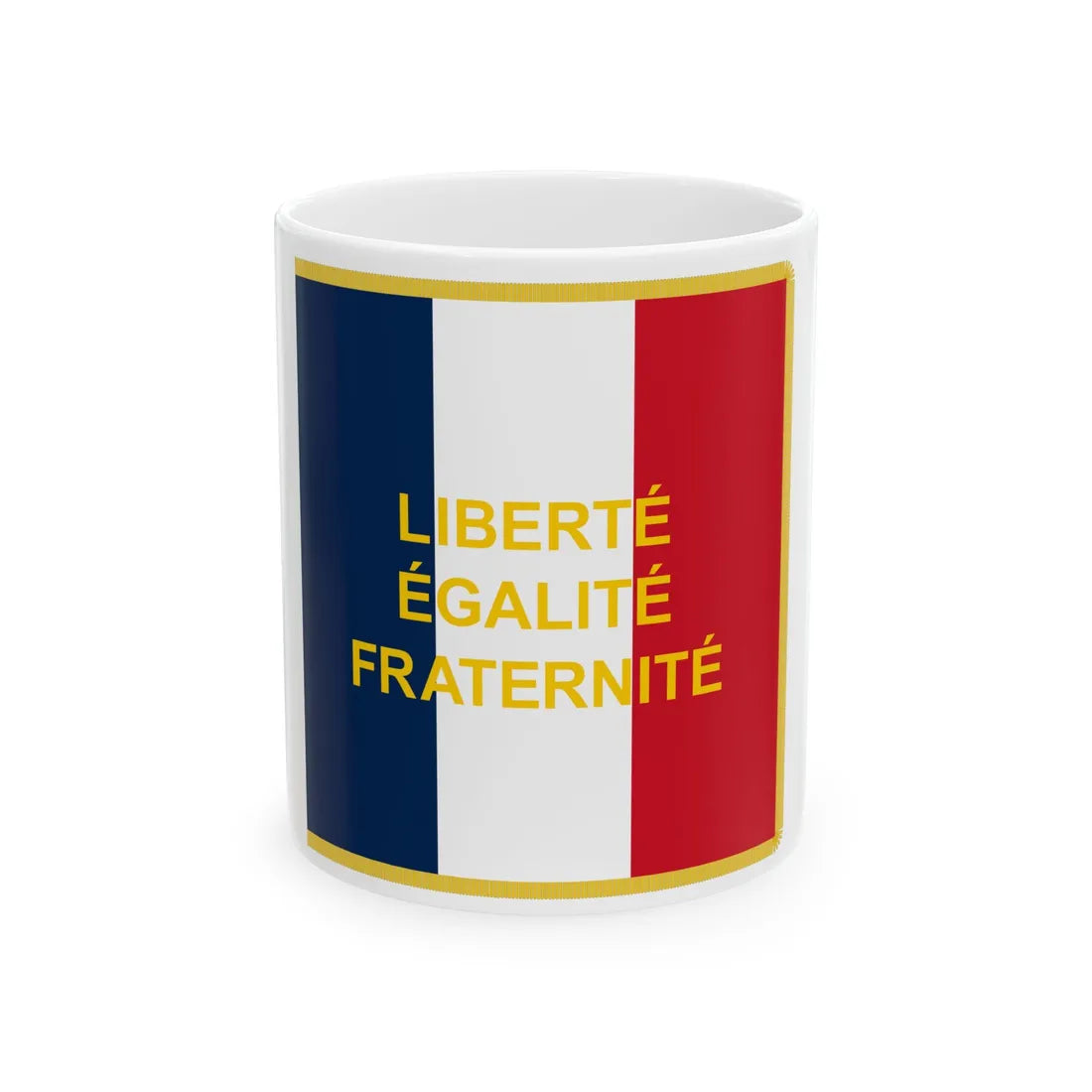 Standard of the French Community (Belgium) White Coffee Mug 11oz - Go Mug Yourself
