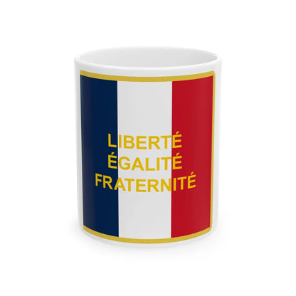 Standard of the French Community (Belgium) White Coffee Mug 11oz - Go Mug Yourself