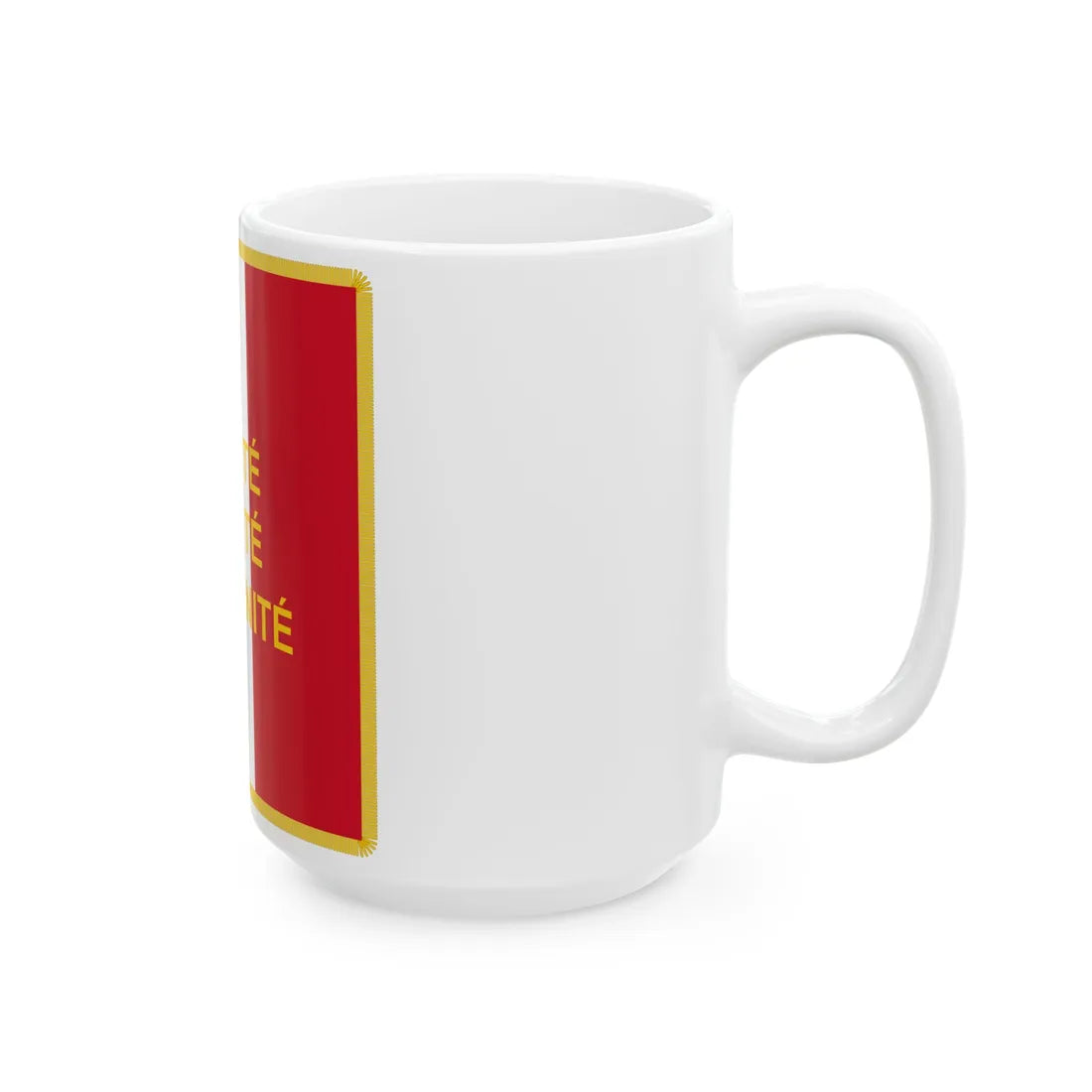 Standard of the French Community (Belgium) White Coffee Mug - Go Mug Yourself