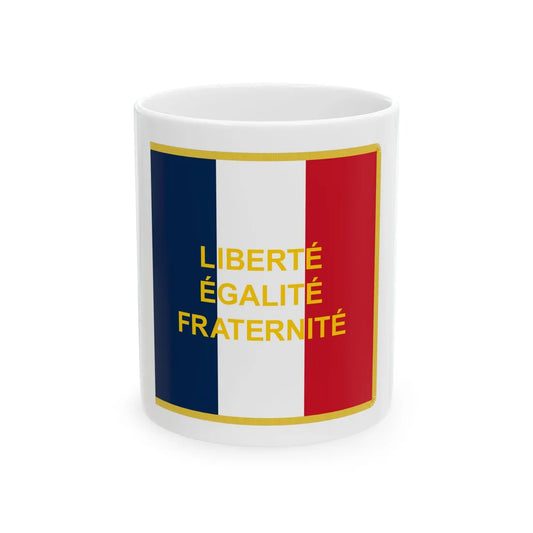 Standard of the French Community (Burkina Faso) White Coffee Mug 11oz - Go Mug Yourself