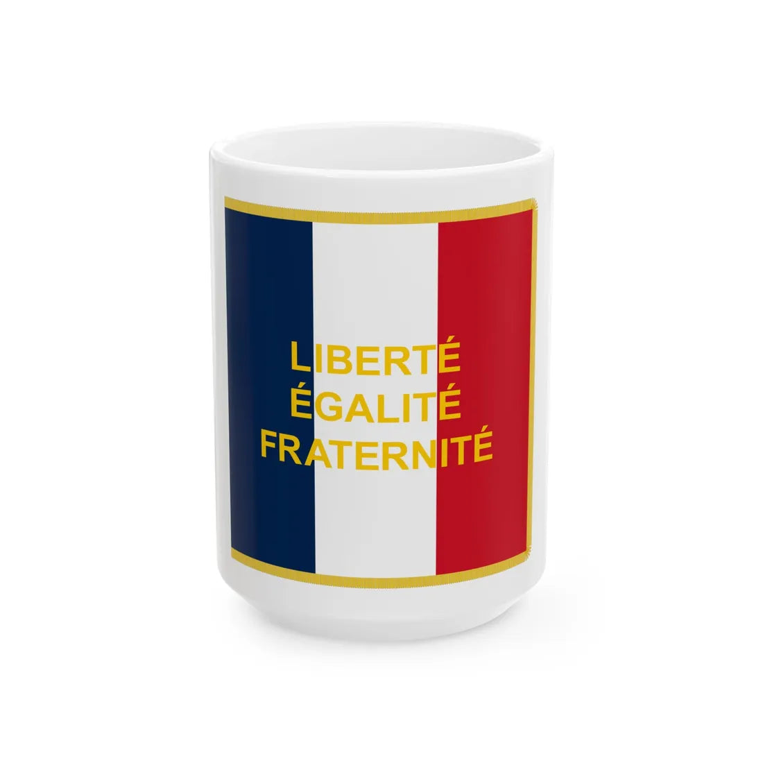 Standard of the French Community (Burkina Faso) White Coffee Mug 15oz - Go Mug Yourself