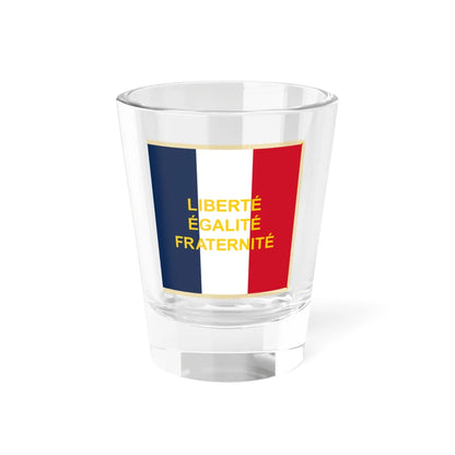 Standard of the French Community Shot Glass 1.5oz 1.5oz - Go Mug Yourself