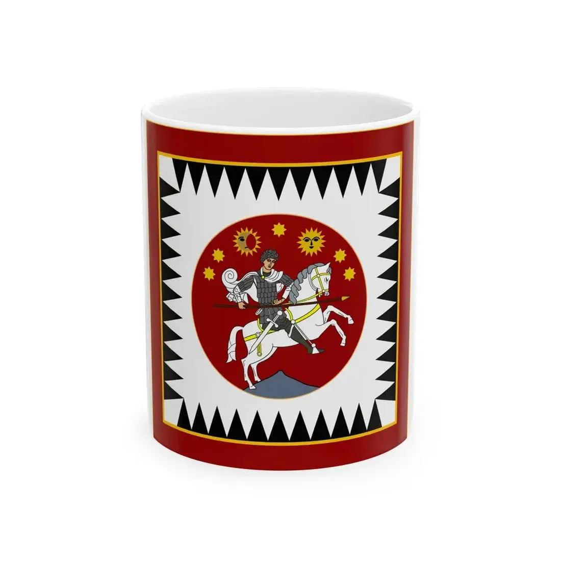 Standard of the Government of the First Republic of Georgia (Georgia) White Coffee Mug 11oz - Go Mug Yourself