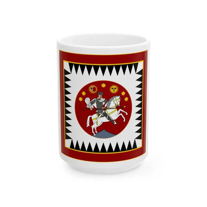 Standard of the Government of the First Republic of Georgia (Georgia) White Coffee Mug 15oz - Go Mug Yourself