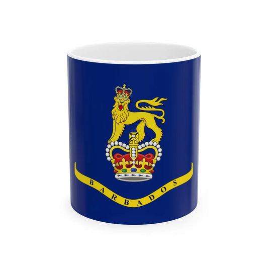 Standard of the Governor-General of Barbados (Barbados) White Coffee Mug 11oz - Go Mug Yourself