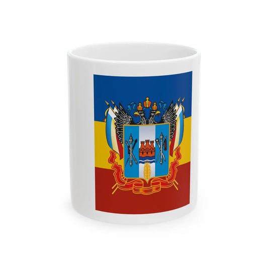 Standard of the Governor of Rostov Oblast (Russia) White Coffee Mug 11oz - Go Mug Yourself