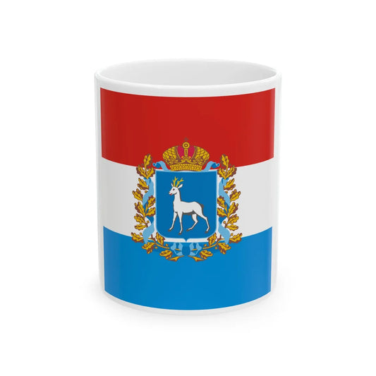 Standard of the Governor of Samara Oblast (Russia) White Coffee Mug 11oz - Go Mug Yourself
