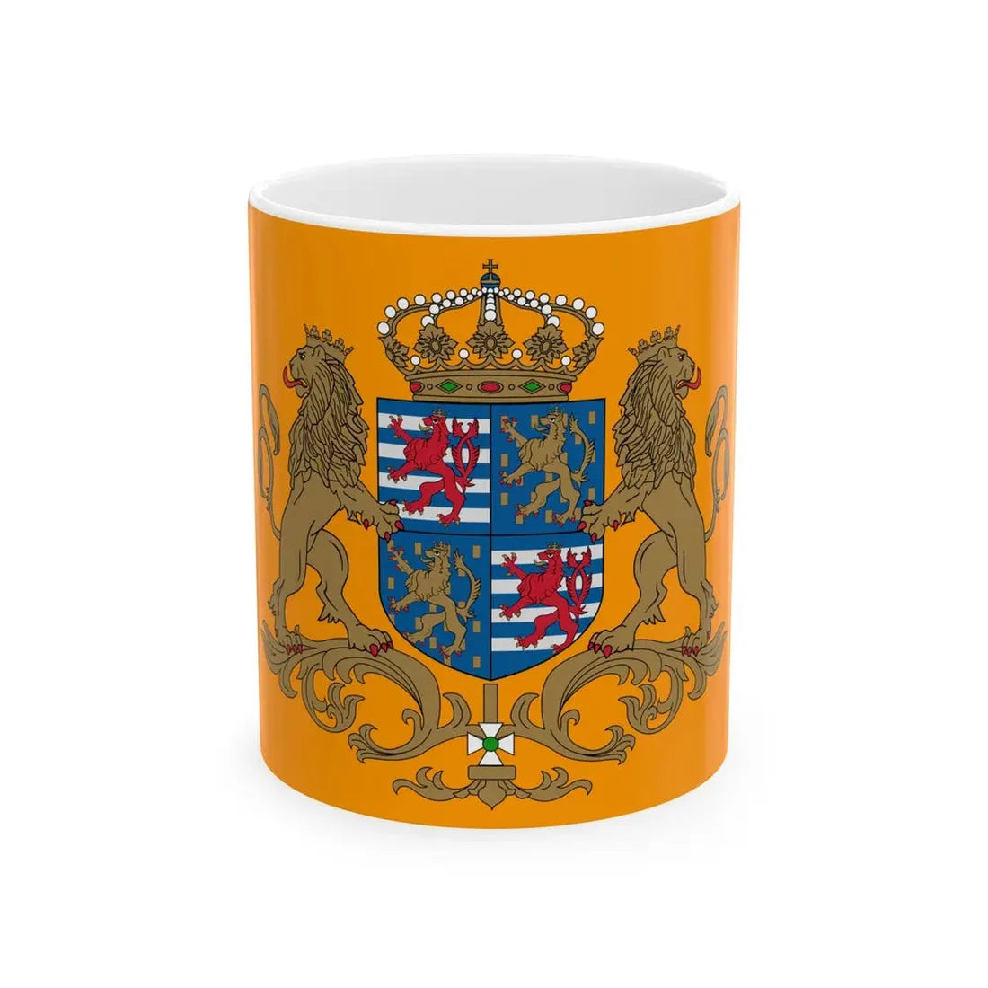 Standard of the Grand Duke of Luxembourg (Luxembourg) White Coffee Mug 11oz - Go Mug Yourself