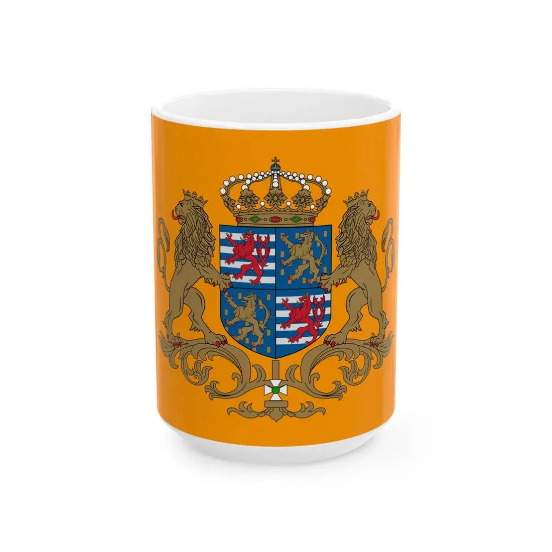 Standard of the Grand Duke of Luxembourg (Luxembourg) White Coffee Mug 15oz - Go Mug Yourself