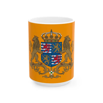 Standard of the Grand Duke of Luxembourg (Luxembourg) White Coffee Mug 15oz - Go Mug Yourself