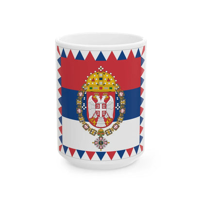 Standard of the Head of the House of Karadjordjevic (Serbia) White Coffee Mug 15oz - Go Mug Yourself