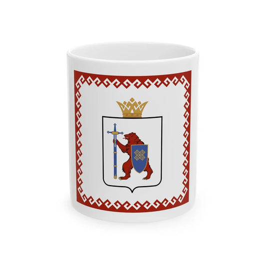 Standard of the Head of the Mari El Republic (Russia) White Coffee Mug 11oz - Go Mug Yourself