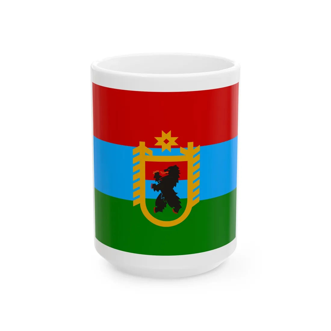 Standard of the Head of the Republic of Karelia (Russia) White Coffee Mug 15oz - Go Mug Yourself