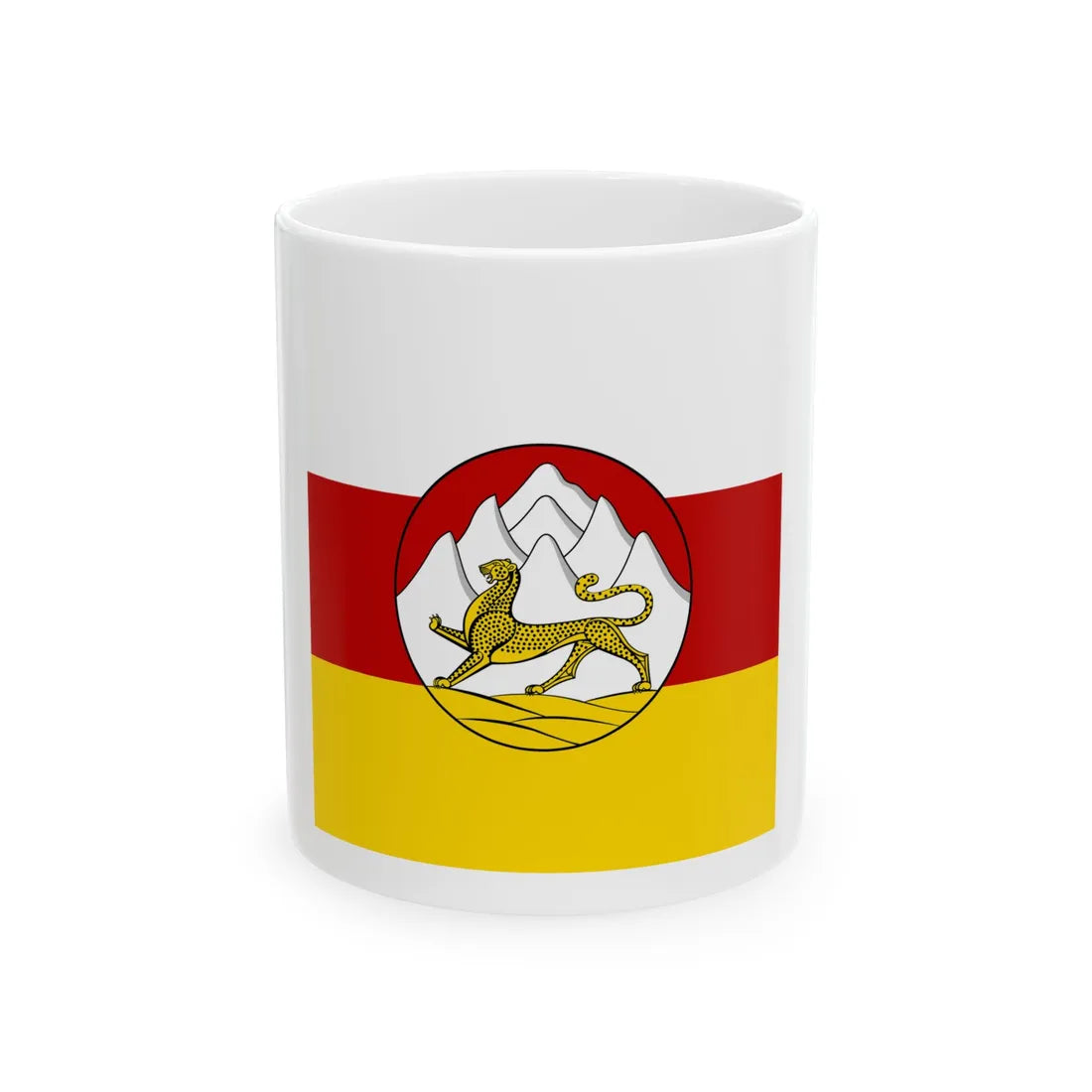 Standard of the head of the Republic of North OssetiaAlania (Russia) White Coffee Mug 11oz - Go Mug Yourself
