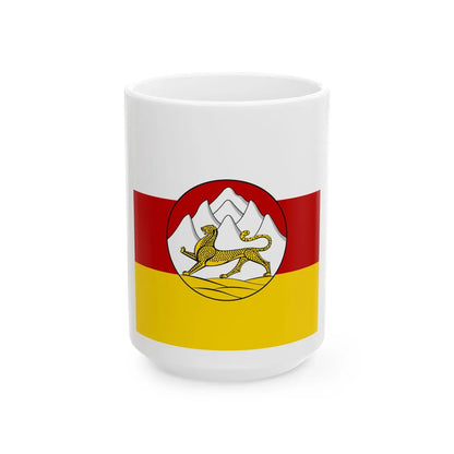 Standard of the head of the Republic of North OssetiaAlania (Russia) White Coffee Mug 15oz - Go Mug Yourself