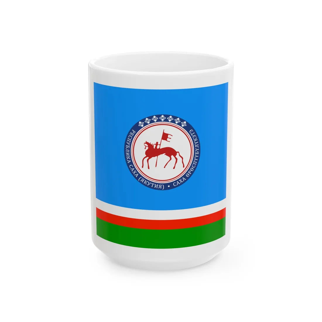 Standard of the Head of the Sakha Yakut Republic (Russia) White Coffee Mug 15oz - Go Mug Yourself