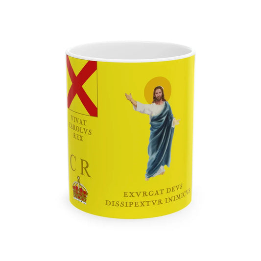 Standard of the Irish Brigade 1644-45 (Ireland) White Coffee Mug 11oz - Go Mug Yourself