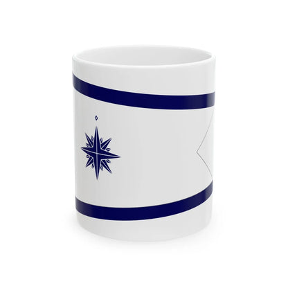 Standard of the Japan Coast Guard Commandant-bordered (Japan) White Coffee Mug 11oz - Go Mug Yourself