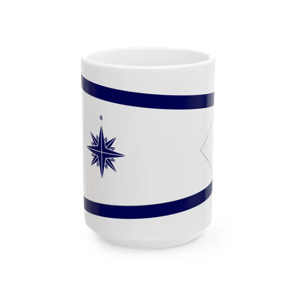 Standard of the Japan Coast Guard Commandant-bordered (Japan) White Coffee Mug 15oz - Go Mug Yourself
