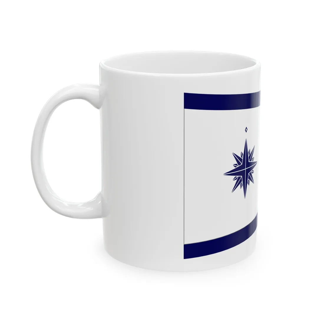 Standard of the Japan Coast Guard Commandant-bordered (Japan) White Coffee Mug - Go Mug Yourself