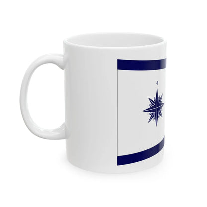 Standard of the Japan Coast Guard Commandant-bordered (Japan) White Coffee Mug - Go Mug Yourself